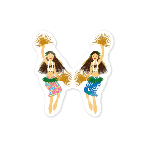 タヒチアンダンサーズ（柄パレオ） Sticker