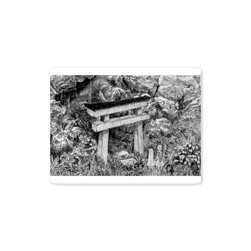 神社にて Sticker