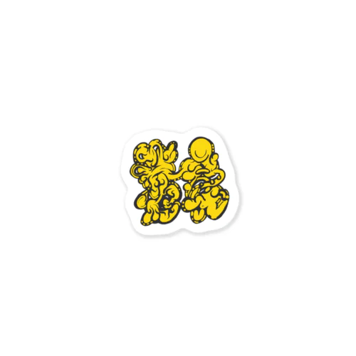 悲哀ロゴ-グラフィティ Sticker
