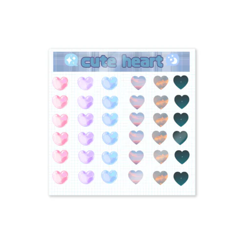 ハートシール Sticker