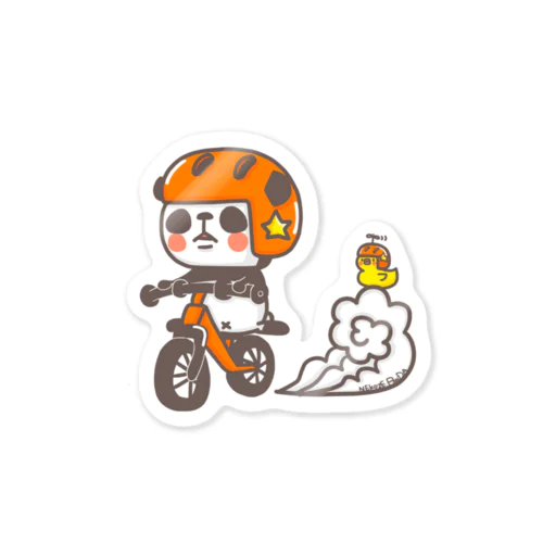練習ぱんだ。オレンジ Sticker