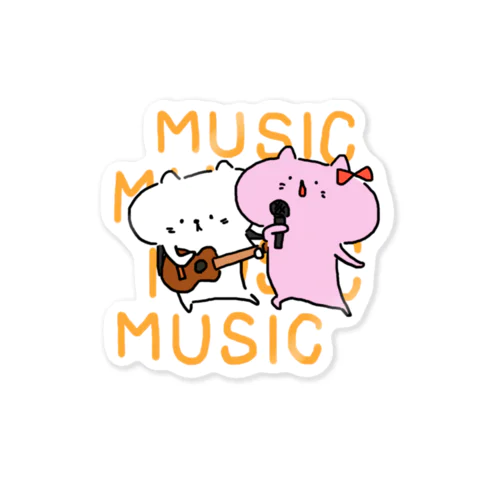 MUSIC！MUSIC！にゃんこくん＆にゃんこちゃん Sticker