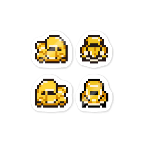 ワーゲン　ビートルのドット絵 Sticker