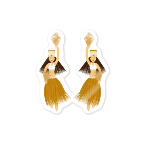 ホワイトタヒチアンダンサーズ（モレ） Sticker