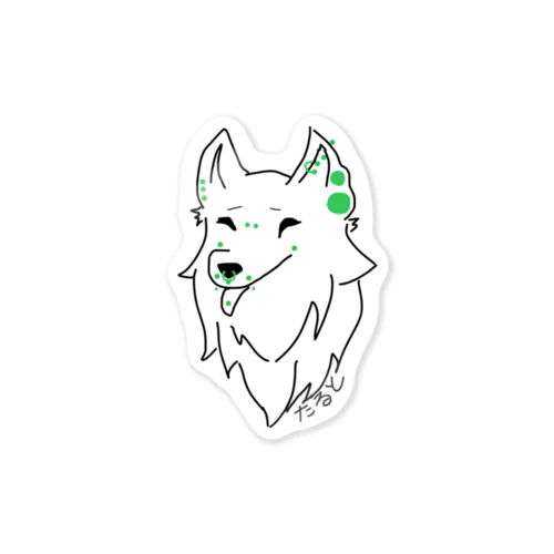 たるとオオカミ(ホワイト) Sticker