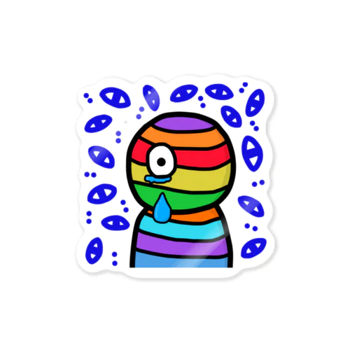 涙をこぼすmummy Sticker