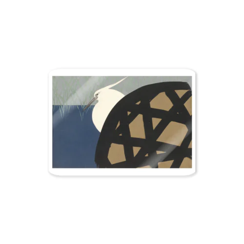 和風　神坂雪佳 「白鷺」 （1909） Sticker