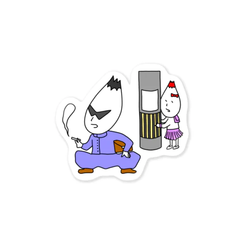 『ヤンキー』ぽよ男くんぽよ美ちゃん Sticker