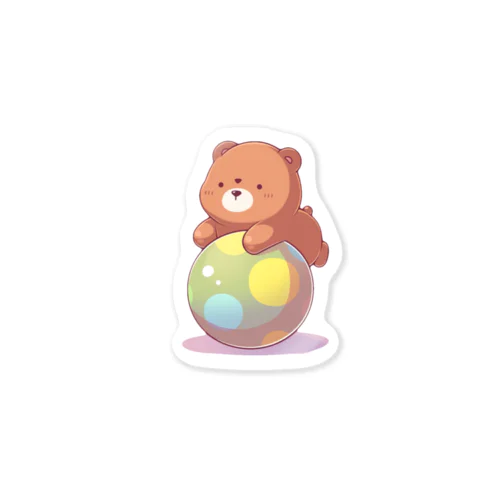 見とれるほど可愛い！玉乗りくまさん Sticker