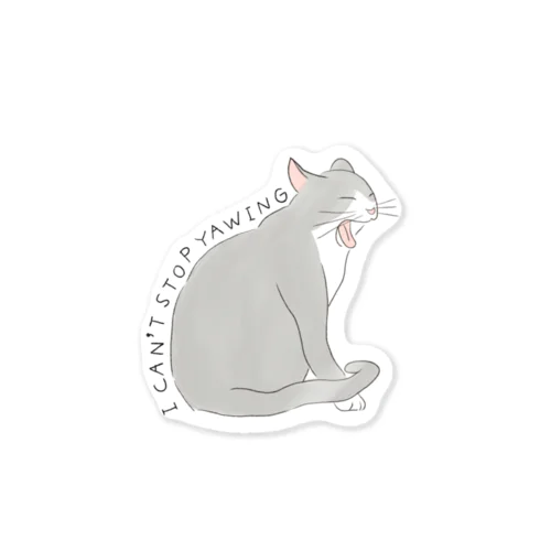 yawing cat 2 Sticker