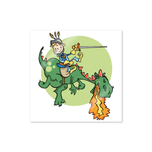 ドラゴン騎士のイラストグッズ Sticker