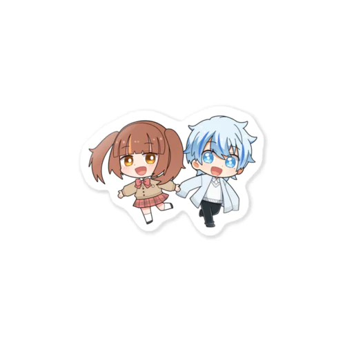 かにぱん＆てっつんのステッカー Sticker