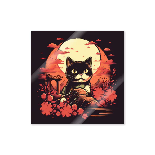 黒猫もみじ Sticker