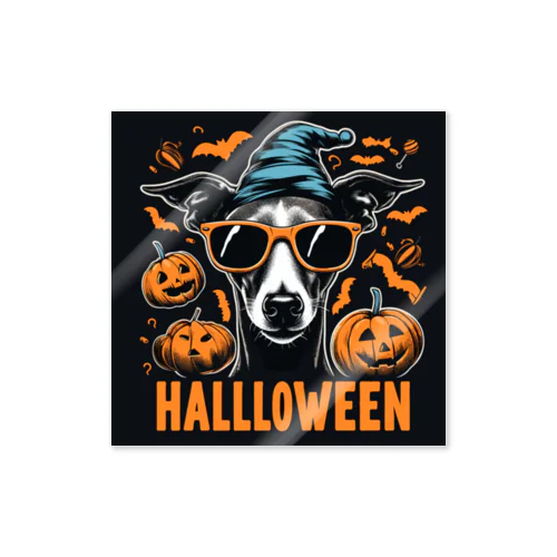 サングラス犬【イタリアングレイハウンド2】（sunglasses-wearing dogs [Italian Greyhound2]） Sticker