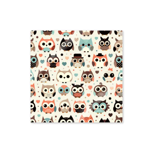 フクロウドット柄 Sticker
