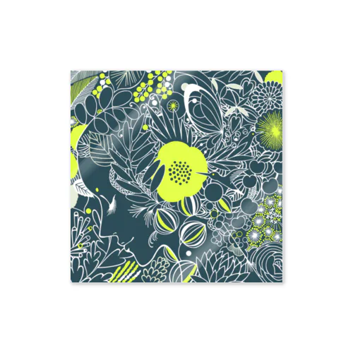botanical blue Sticker