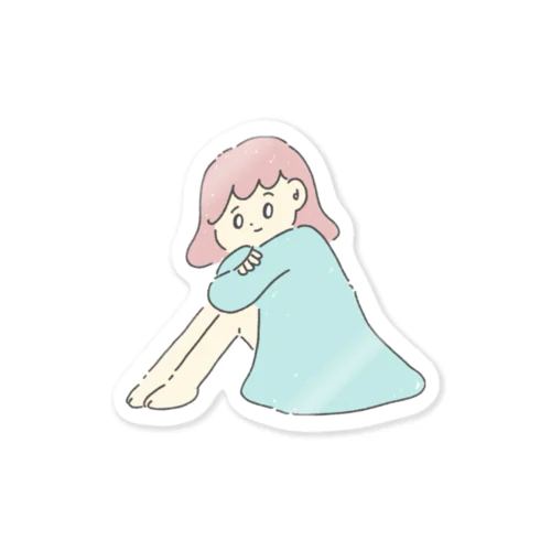 見つめる女の子 Sticker