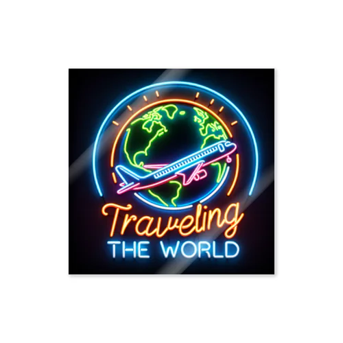 ネオンの輝き☆世界旅行 Sticker