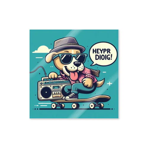 スケボーわんこ2 Sticker