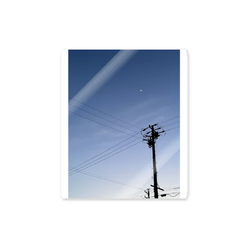 コンビニ帰りに見た空 Sticker