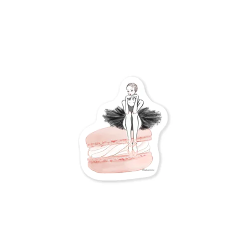 on the macaron Sticker