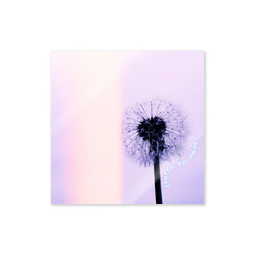 fluffy, far away. Sticker