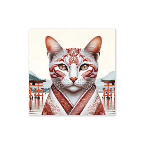 ワールドキャット　厳島神社　ish Sticker