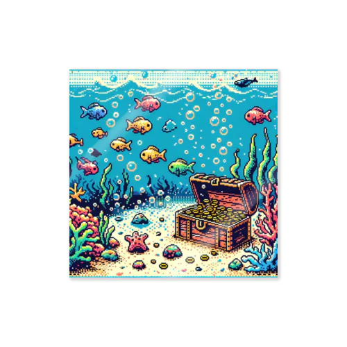 ピクセルアート　海の秘宝 Sticker