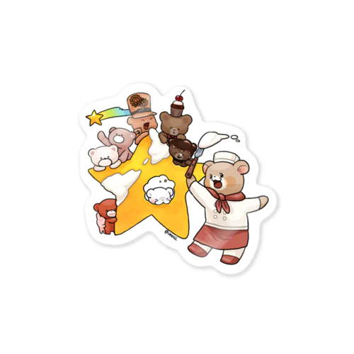 みんなでもぐもぐお星さま Sticker