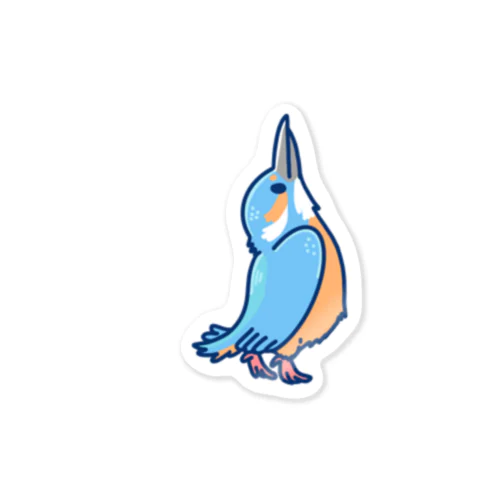 上空の猛禽類を威嚇するカワセミ Sticker