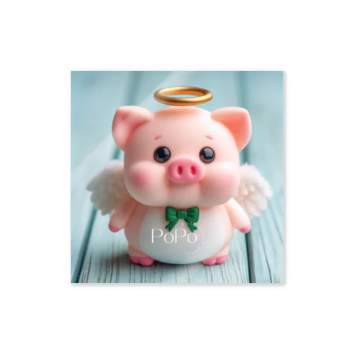 Cute Pig Angel "PoPo"  SN002 Sticker