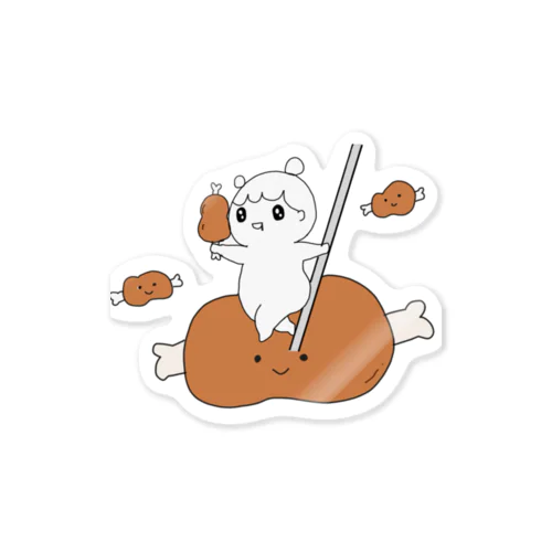 ポールダンスの肉の舞踏 Sticker