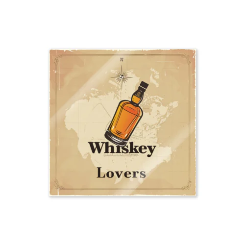 Whisky Lovers(地図デザイン） Sticker