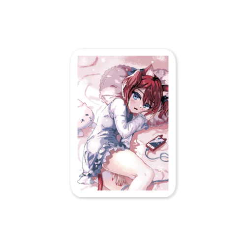 赤猫耳ちゃんのステッカー Sticker