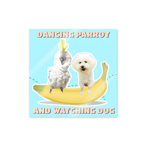BANANA_MILK_AME【BLUE】 Sticker