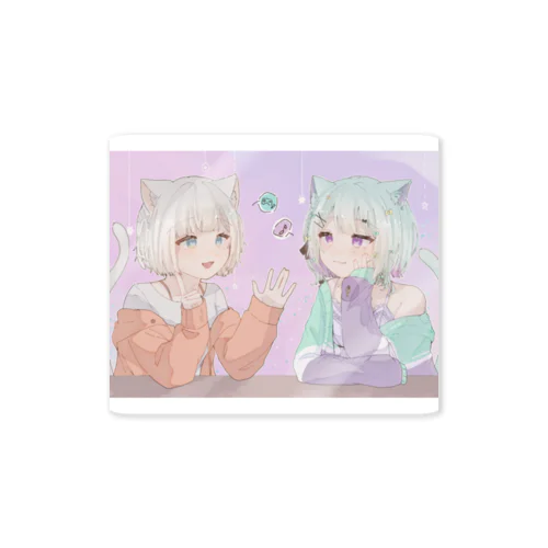 しろみもこ×もちゆず Sticker