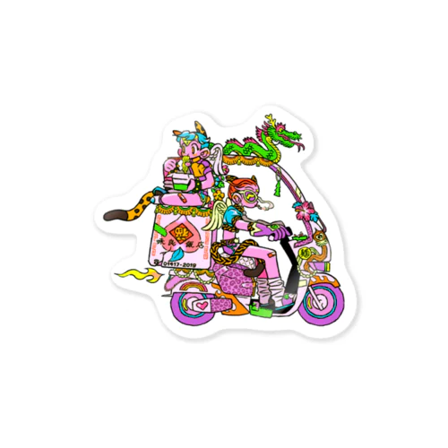 出前バイク Sticker