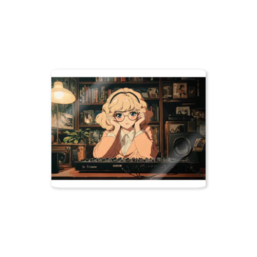 音楽とともに過ごすクリエイティブな夜 Sticker