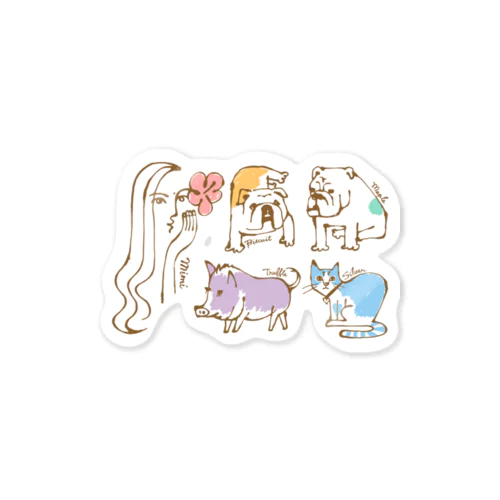 YouTube ミミファミリー＋アニマルｓ Sticker