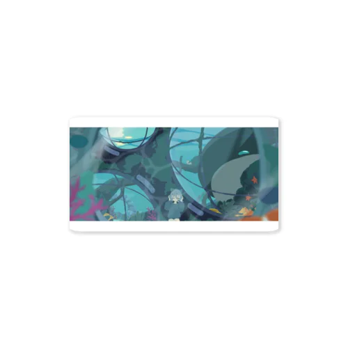 廃墟の水族館 Sticker