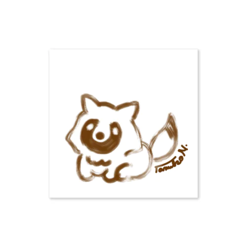 おすわりポンキュー Sticker