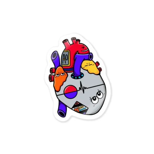 POP心臓ステッカー Sticker