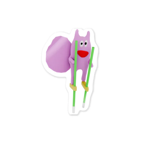 リスくん　ライドオン！電動竹馬 Sticker