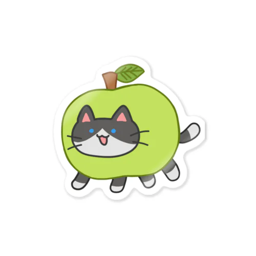 あおあっぷるにゃんこ Sticker