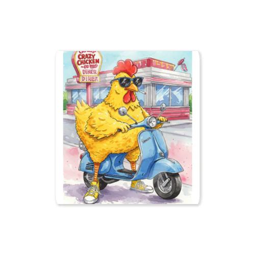 BIG CHICKEN SMOKING Sticker