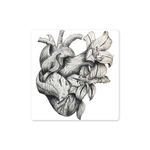 Flower Heart Sticker