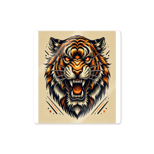 Roaring Tiger - 荒ぶる虎の咆哮 Sticker