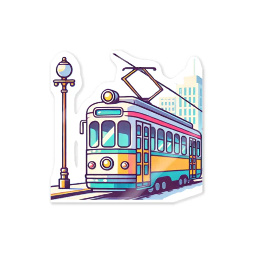 AIで描いた路面電車 Sticker
