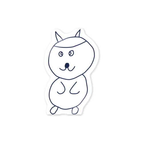 ねこねこ（ネイビー） Sticker