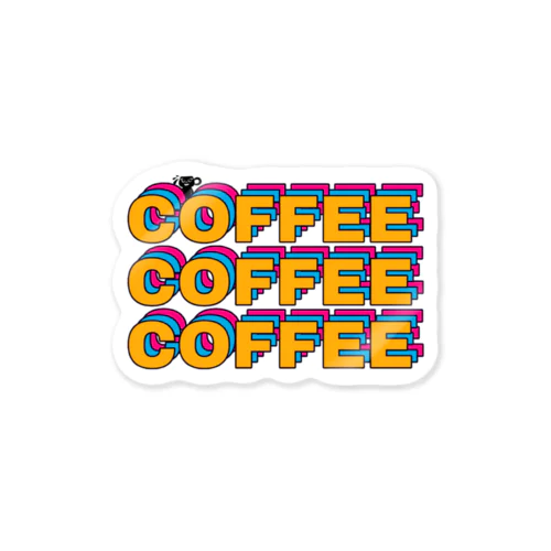 COFFEE　COFFEE　COFFEE　＆　オイコス君 Sticker